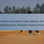 ODI-ottelun olosuhteet: Sään vaikutus, Kentän käyttäytyminen, Pelaajien sopeutuminen
