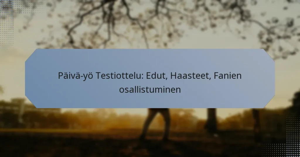 Päivä-yö Testiottelu: Edut, Haasteet, Fanien osallistuminen