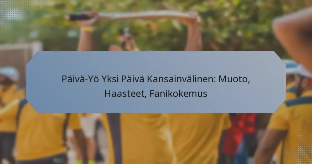 Päivä-Yö Yksi Päivä Kansainvälinen: Muoto, Haasteet, Fanikokemus