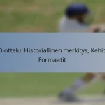 T20-ottelu: Historiallinen merkitys, Kehitys, Formaatit