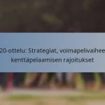 T20-ottelu: Strategiat, voimapelivaiheet, kenttäpelaamisen rajoitukset