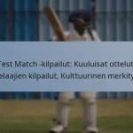 Test Match -kilpailut: Kuuluisat ottelut, Pelaajien kilpailut, Kulttuurinen merkitys