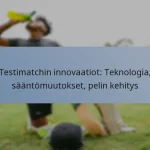 Testimatchin innovaatiot: Teknologia, sääntömuutokset, pelin kehitys