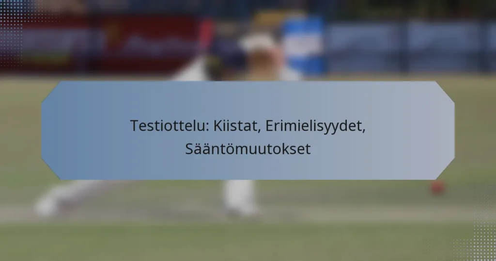 Testiottelu: Kiistat, Erimielisyydet, Sääntömuutokset
