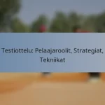 Testiottelu: Pelaajaroolit, Strategiat, Tekniikat