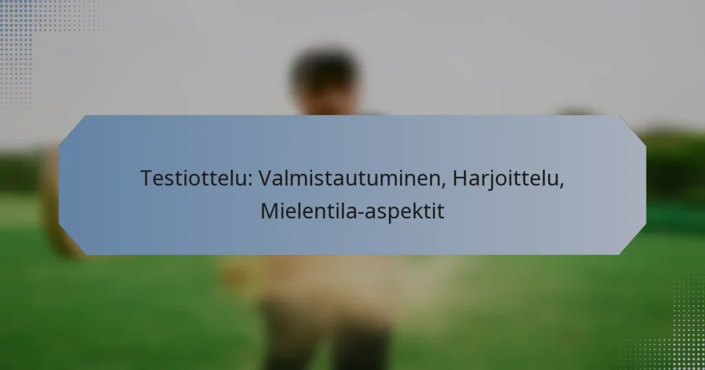 Testiottelu: Valmistautuminen, Harjoittelu, Mielentila-aspektit