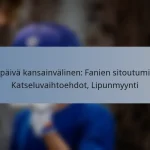 Yksi päivä kansainvälinen: Fanien sitoutuminen, Katseluvaihtoehdot, Lipunmyynti