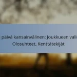 Yksi päivä kansainvälinen: Joukkueen valinta, Olosuhteet, Kenttätekijät
