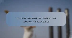 Yksi päivä kansainvälinen: Kulttuurinen vaikutus, Perinteet, Juhlat