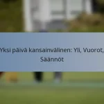 Yksi päivä kansainvälinen: Yli, Vuorot, Säännöt