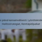 Yksi päivä kansainvälisesti: Lyöntitekniikat, Heittostrategiat, Kenttäpelipaikat