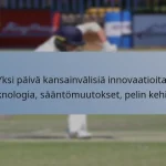 Yksi päivä kansainvälisiä innovaatioita: Teknologia, sääntömuutokset, pelin kehitys